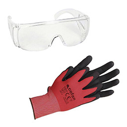 Guantes y gafas